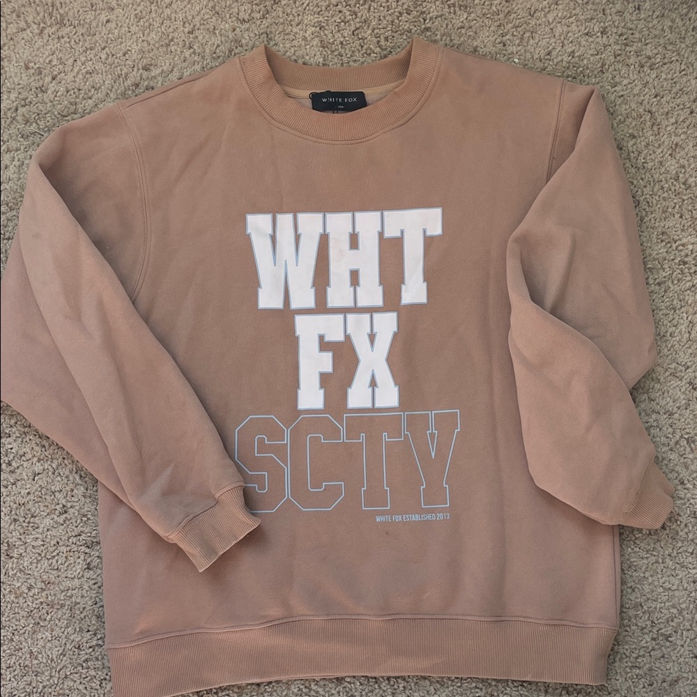 White Fox Boutique Tan Sweatshirt